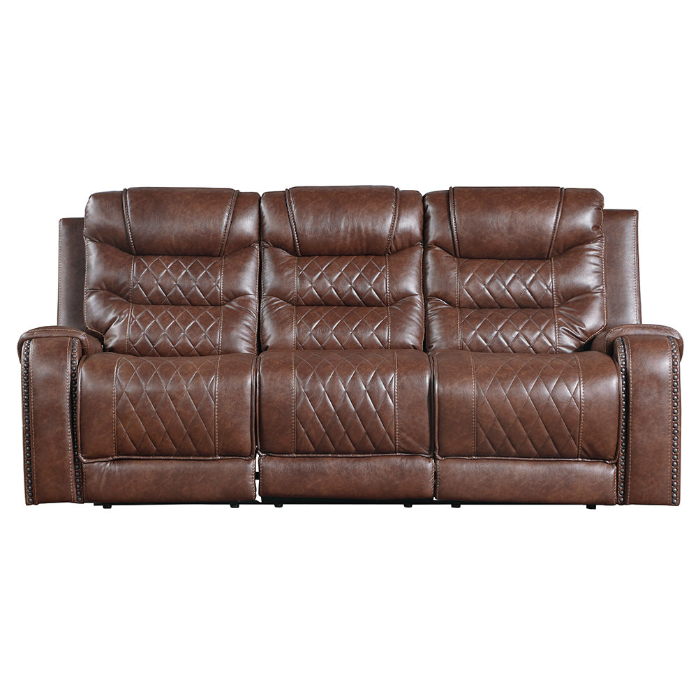 Barnard 87" Power Double Reclining Sofa with Drop-Down Cup Holders, Receptacles and USB ports