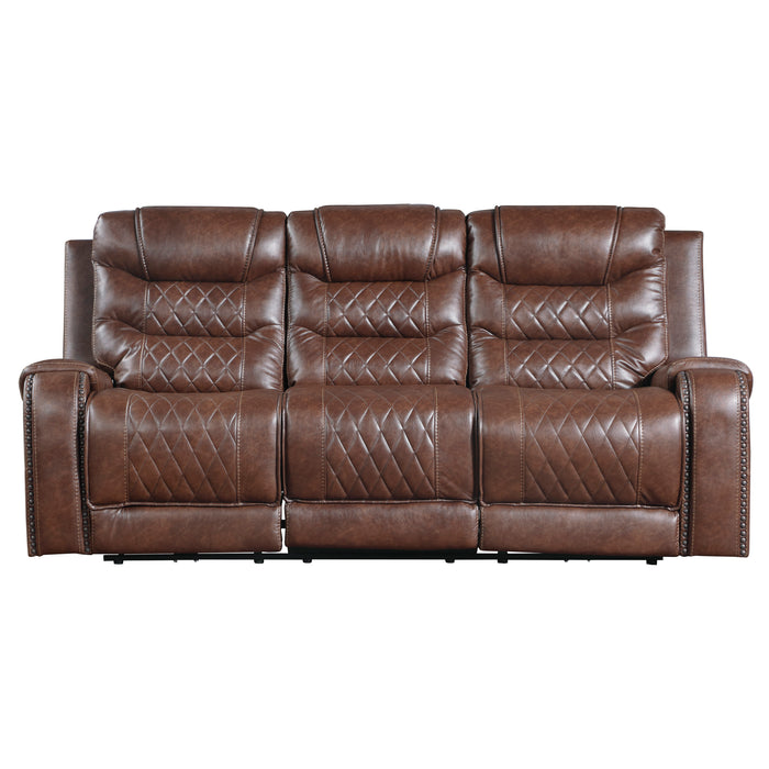 Barnard 87" Double Reclining Sofa with Drop-Down Cup Holders, Receptacles and USB ports