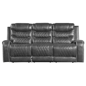 Barnard 87" Power Double Reclining Sofa with Drop-Down Cup Holders, Receptacles and USB ports