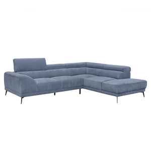 Laurelin Collection Blue 112" 2-Piece Sectional with Right Chaise