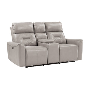 Mendel 73" Power Double Reclining Love Seat with Center Console and USB ports