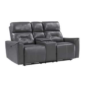 Mendel 73" Power Double Reclining Love Seat with Center Console and USB ports