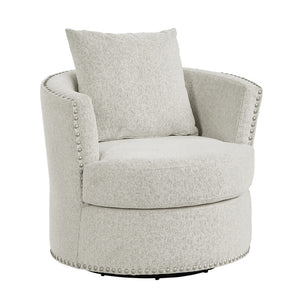 Trammel Contemporary Wood Swivel Chair