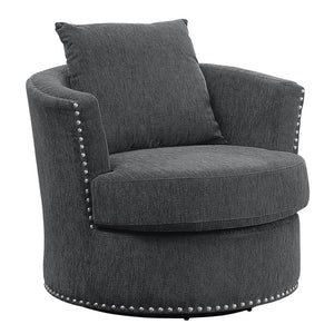 Trammel Contemporary Wood Swivel Chair
