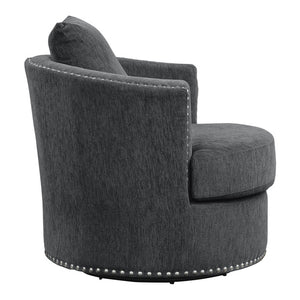 Trammel Contemporary Wood Swivel Chair