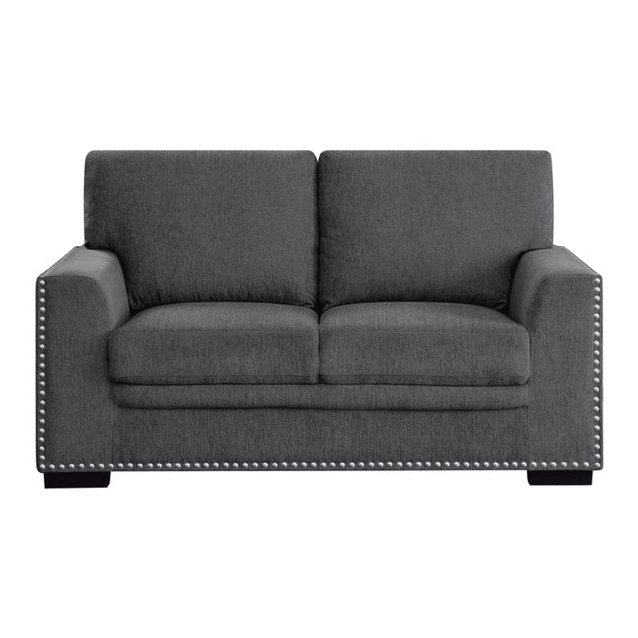 Trammel Contemporary Wood Loveseat