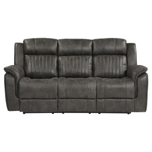 Bisset Brownish gray 84" Double Reclining Sofa