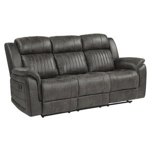 Bisset Brownish gray 84" Double Reclining Sofa
