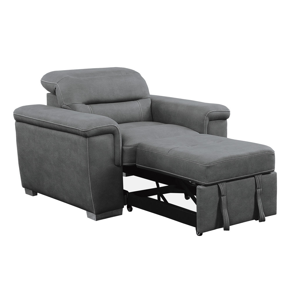 Gray 47 Chair with Pull-out Ottoman, bertins pools reviews