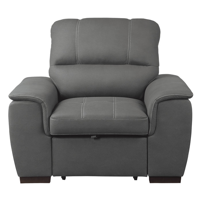 Bertin 47" Chair with Pull-out Ottoman