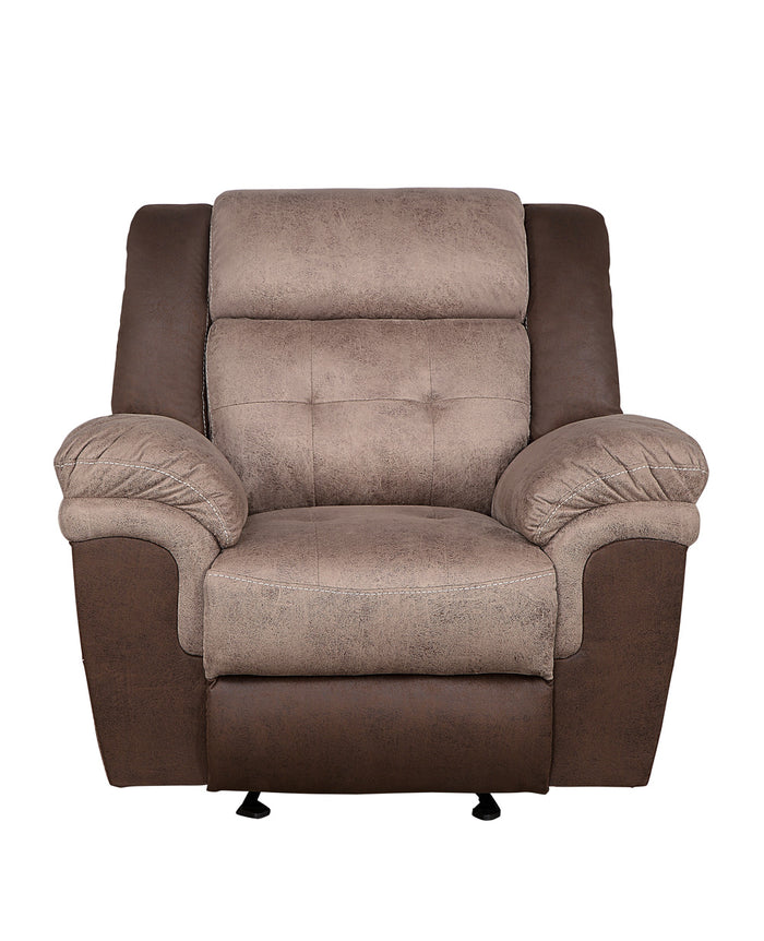 Barney 2-tone brown 43" Glider Reclining Chair