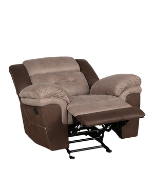 Barney 2-tone brown 43" Glider Reclining Chair