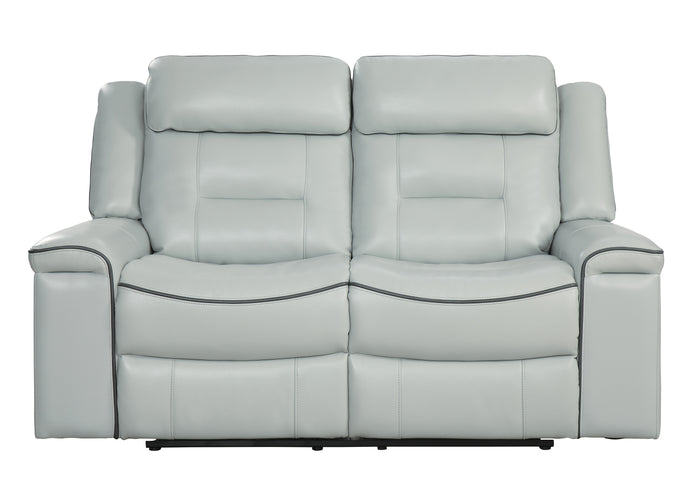 Dyersburg Light gray 66" Double Lay Flat Reclining Love Seat