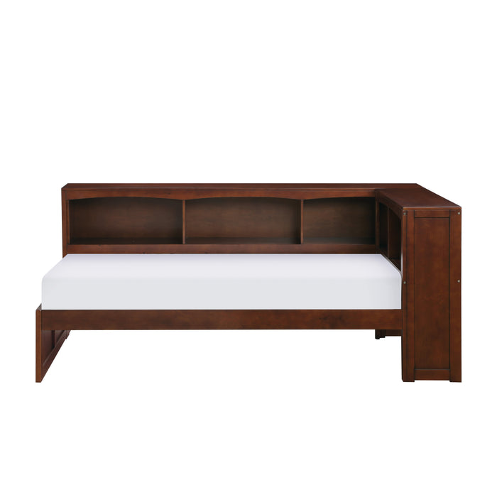 Bartly Twin Bookcase Corner Bed