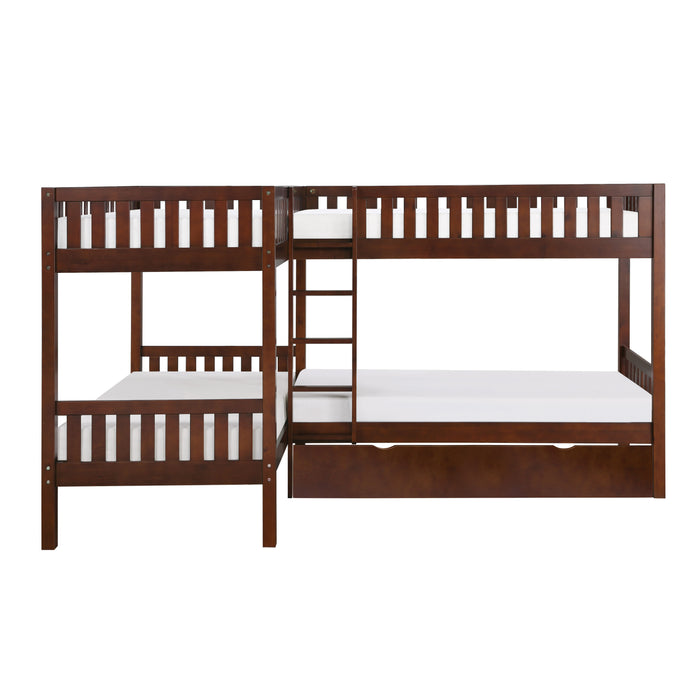 Bartly Corner Bunk Bed with Twin Trundle
