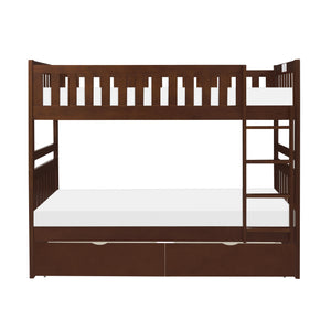Bartly Bunk Bed, Twin/Twin with Storage Boxes