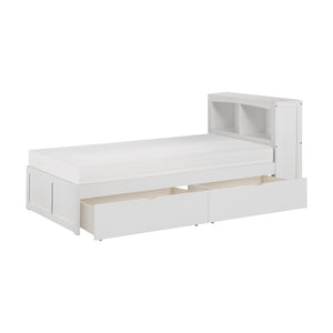 Bartly Twin Bookcase Bed with Storage Boxes