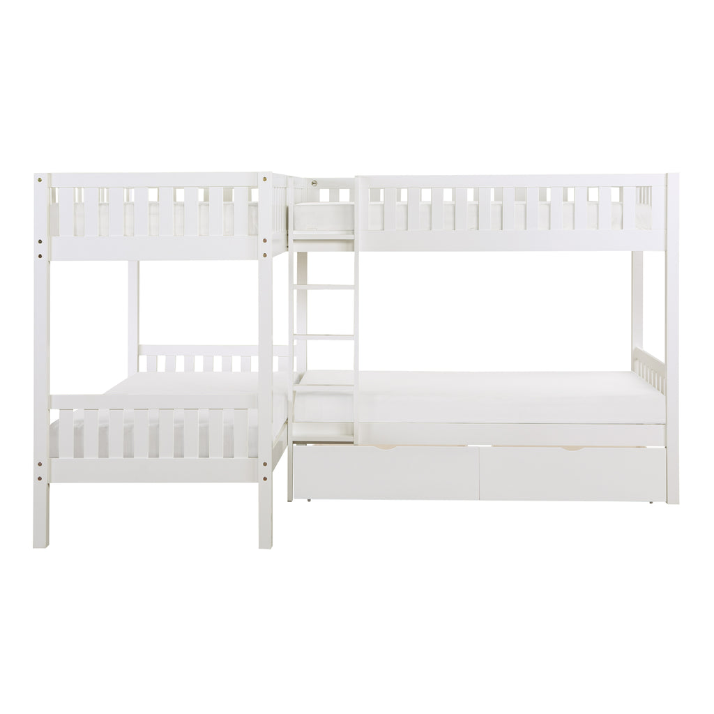 Bartly Corner Bunk Bed with Storage Boxes