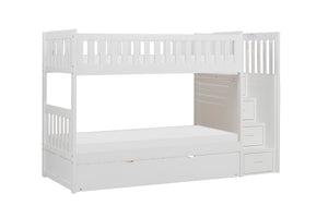 Bartly Twin/Twin Step Bunk Bed with Twin Trundle
