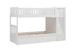 Bartly Twin/Twin Step Bunk Bed with Storage Boxes