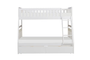Bartly Bunk Bed, Twin/Full with Storage Boxes