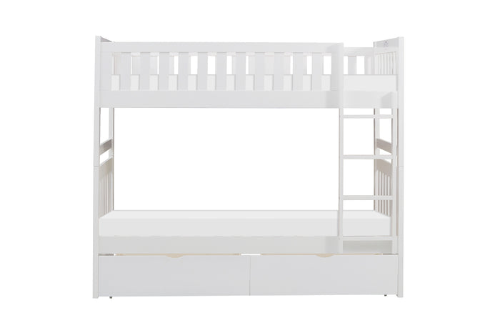 Bartly Bunk Bed, Twin/Twin with Storage Boxes