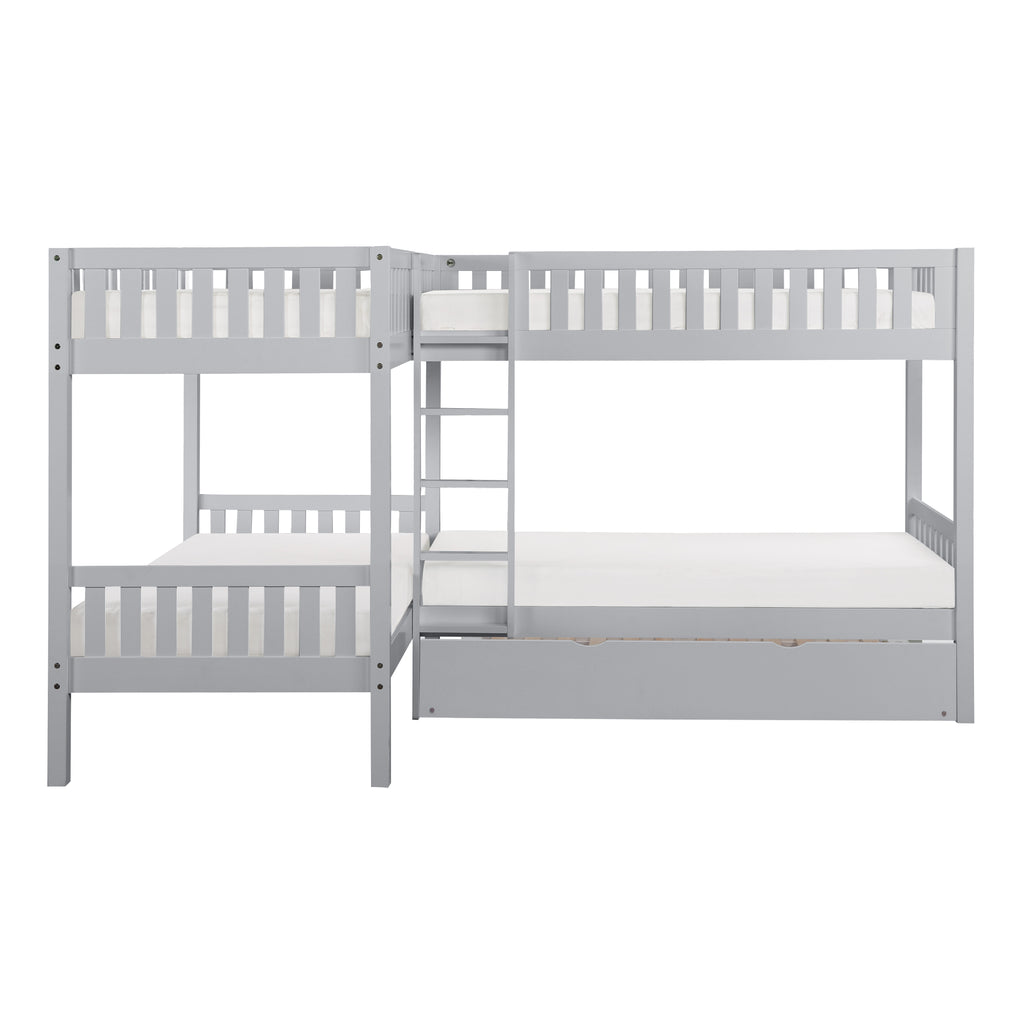 Bartly Twin Bookcase Bed with Twin Trundle